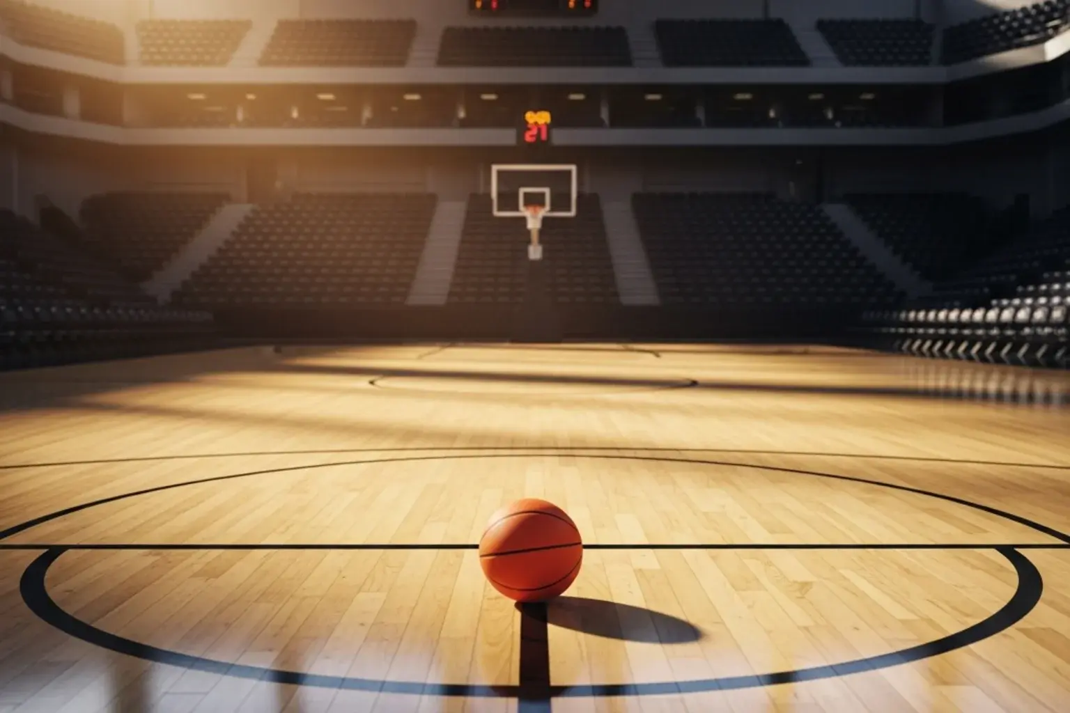 Statistical overlay on a basketball court illustrating NBA betting market analysis for UK punters
